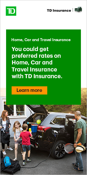 TD home, car &amp; travel insurance informational graphic