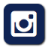 Instagram logo. Dark blue background, white-ish color on it