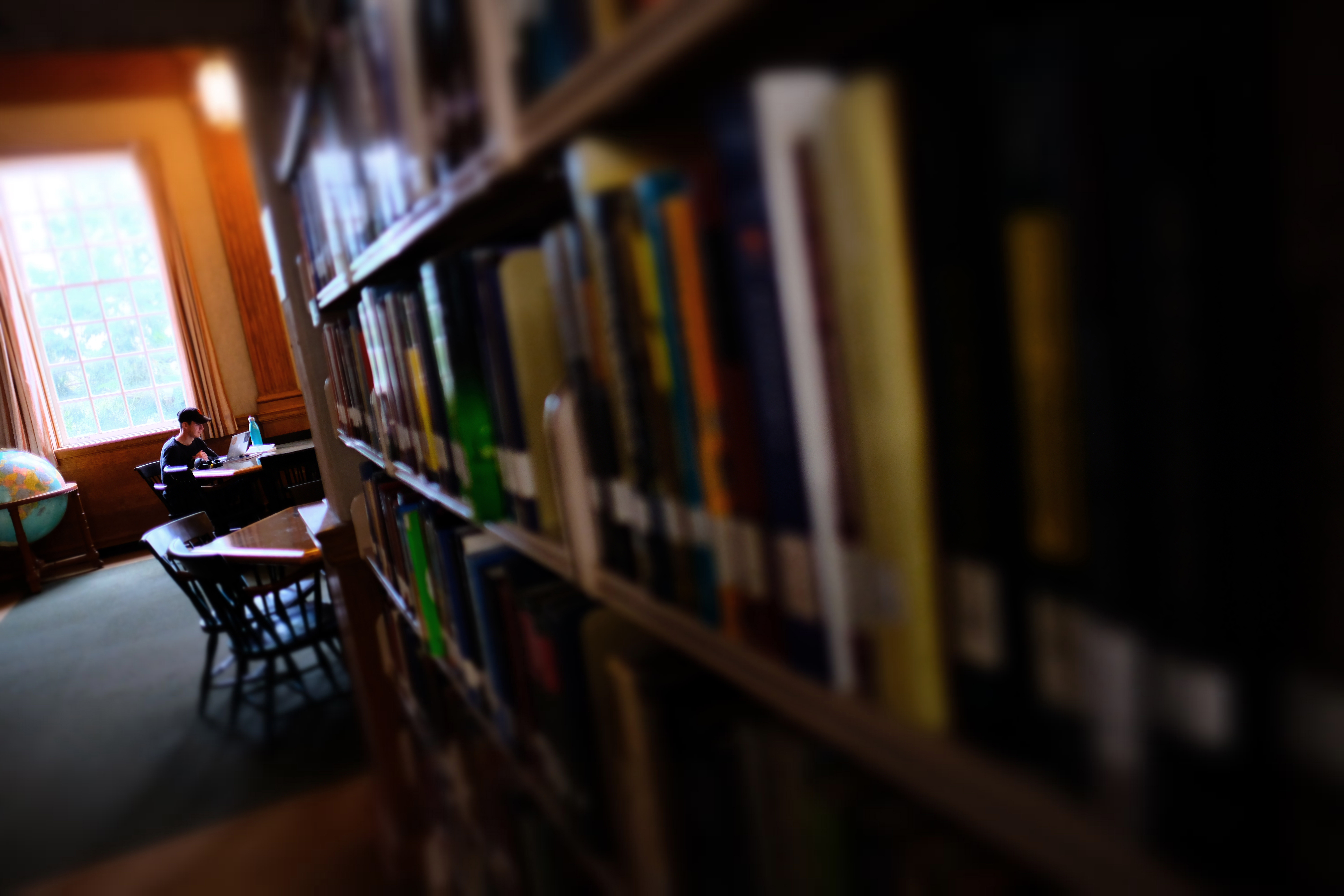 Books in the StFX Library A bookshelf in the StFX Library