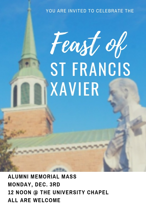 Feast of St. Francis Xavier An event poster for the Feast of St. Francis Xavier