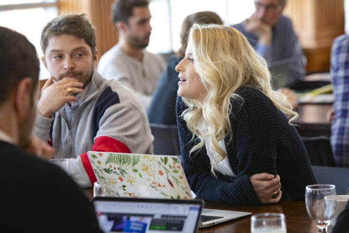 Students studying