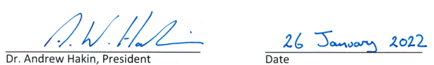 OHS policy signature