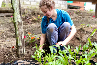 Person gardening