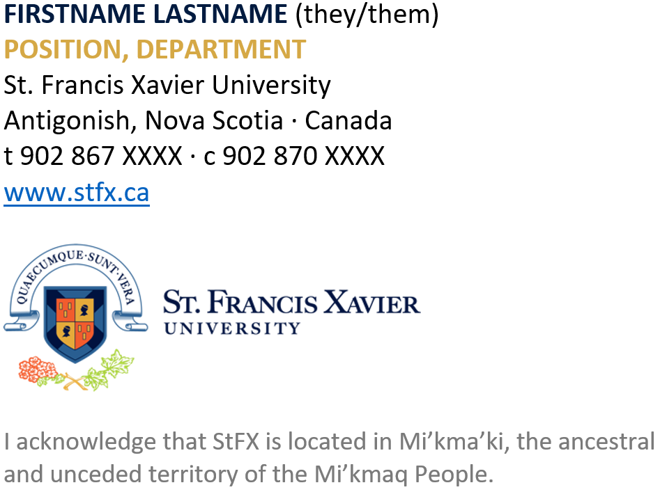 Email Signature for desktop screenshot