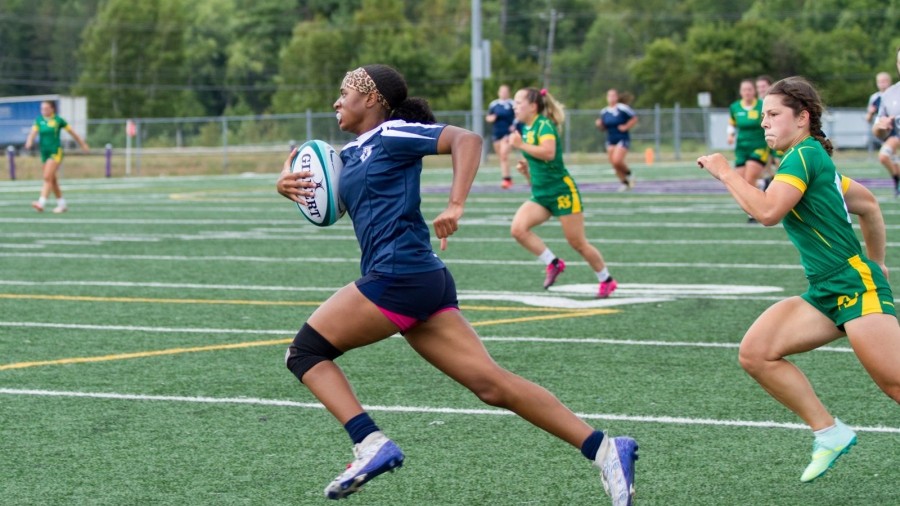 StFX Women's Rugby Game action shot