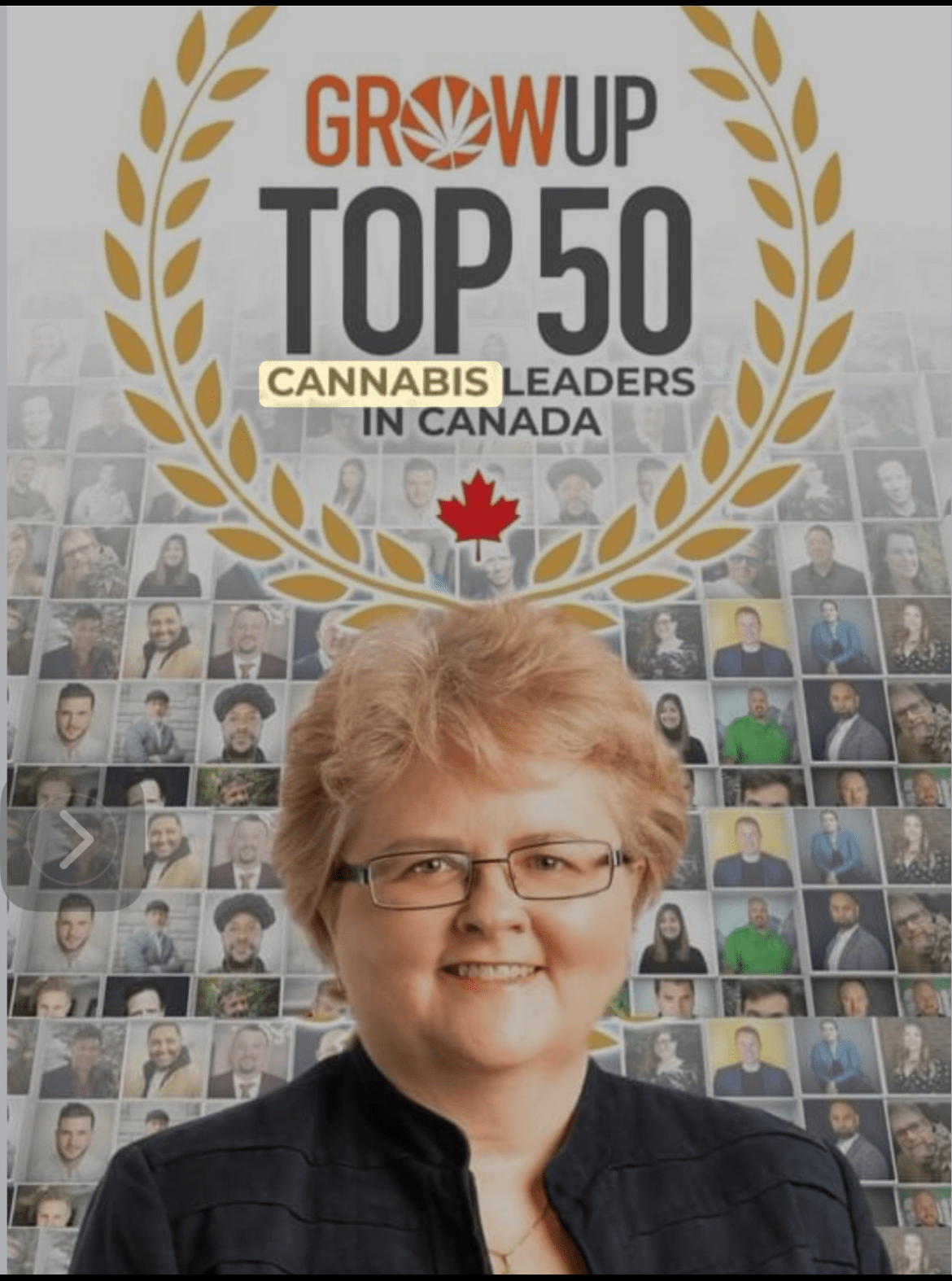 Myrna Gillis GrowUp Top 50 Graphic