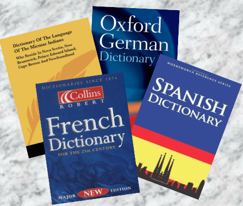 Four well-known dictionaries