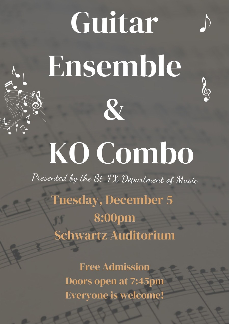Dec. 5 - Guitar Ensemble & KO Combo @ 8pm in SCHW 110