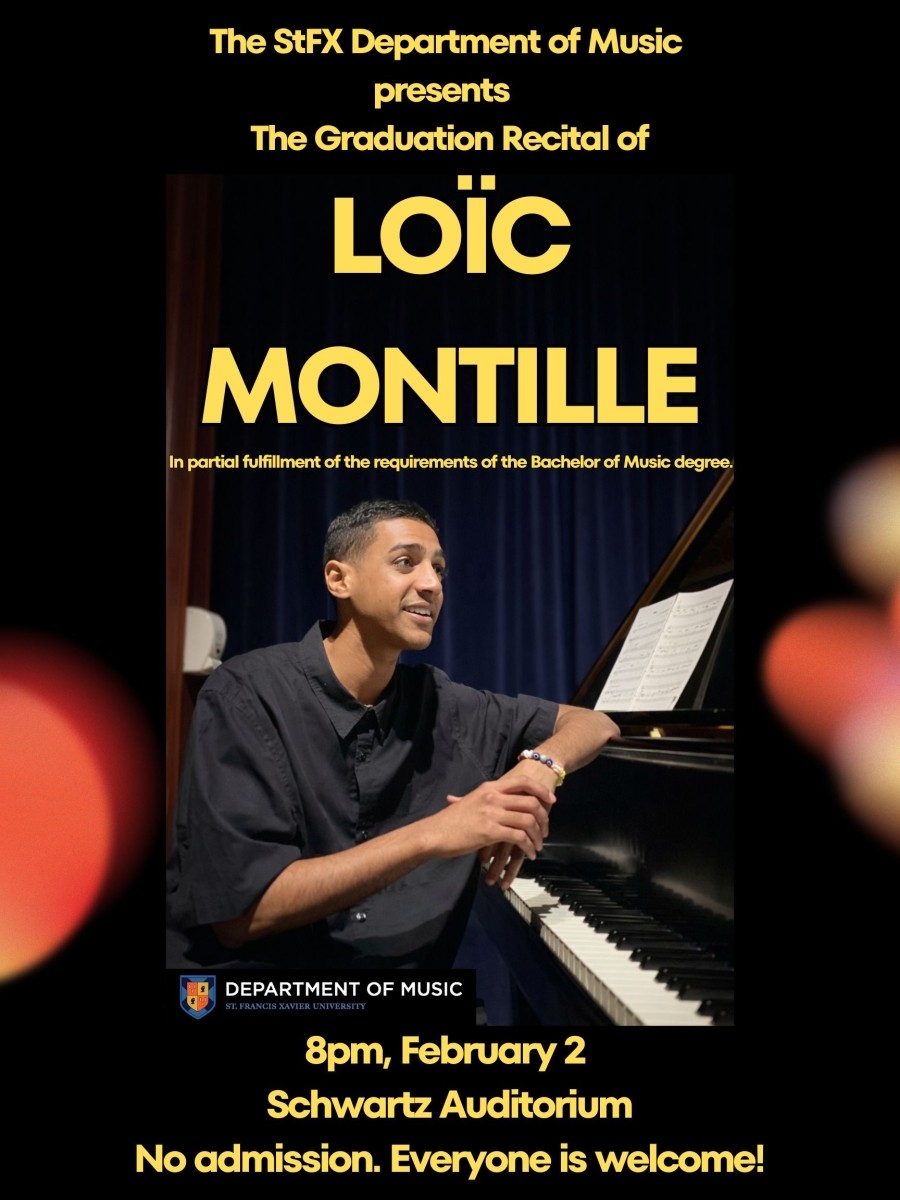February 2, 2026 @ 8pm - LOÏC MONTILLE Graduation Recital (Schwartz Auditorium)