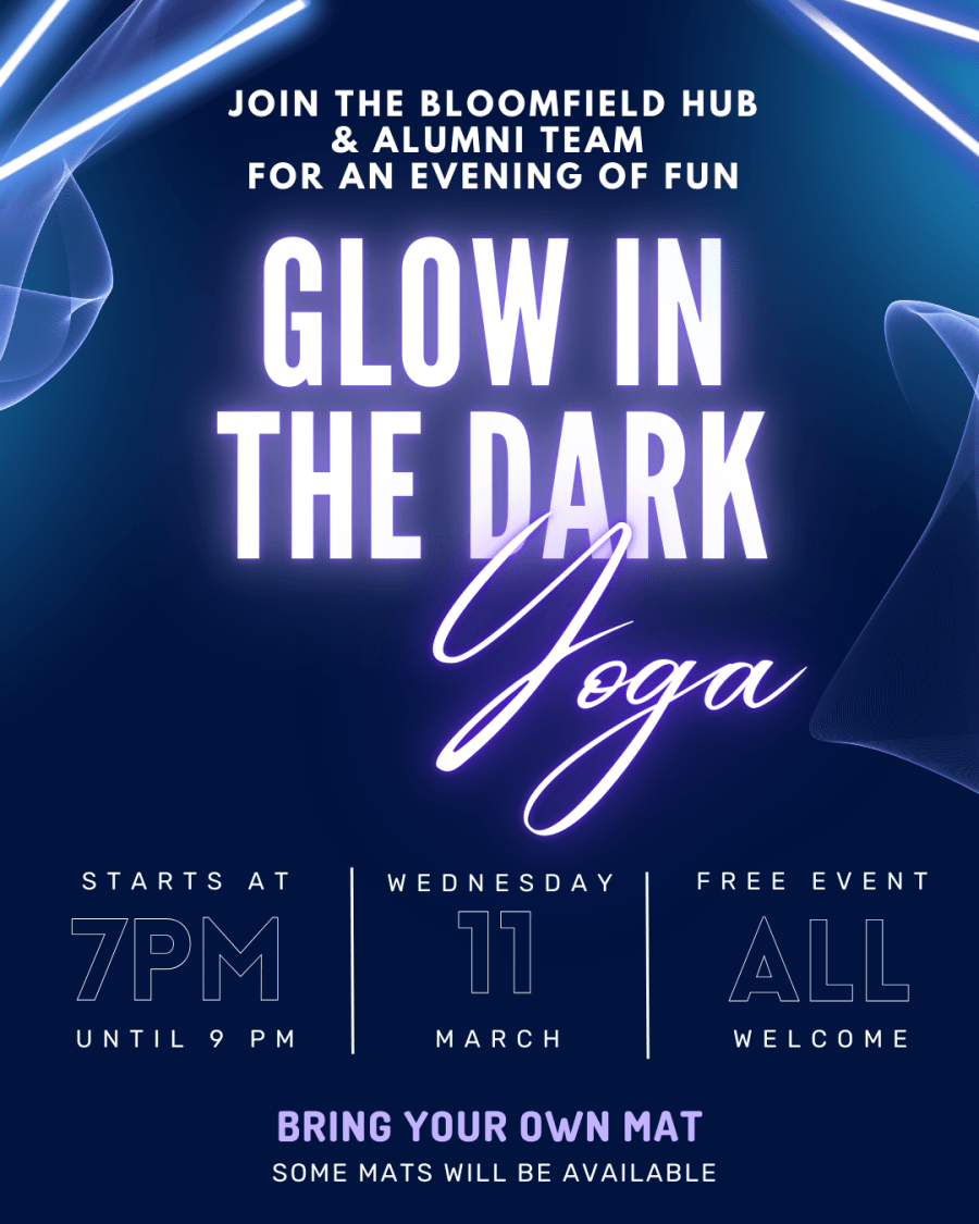 GLOW IN THE DARK YOGA Wednesday, March 11 - 7pm-9pm