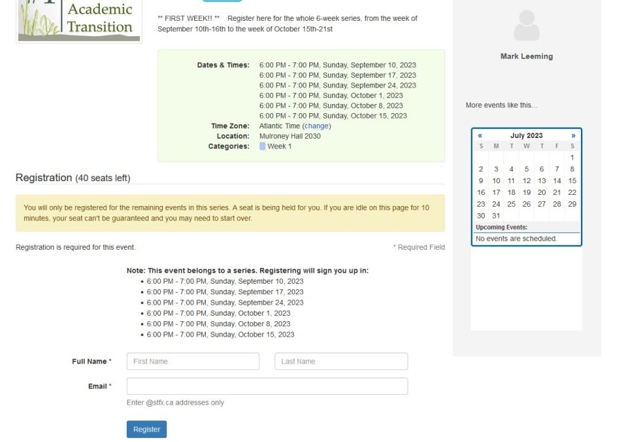X ACT Registration How-To Image