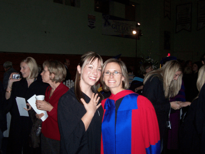 Janet McMordie '08 with Dr. Angie Kolen