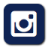 Instagram logo. Dark blue background, white-ish color on it