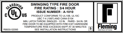 Fire Door Rating
