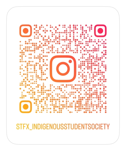 QR code for StFX Indigenous Student Society Instagram account
