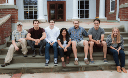 A group of economics summer research students