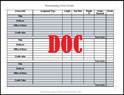 Determining your grade DOC thumbnail